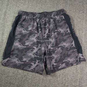 Leg3nd Discovery Shorts Men’s Sz L Elastic Waistband Athletic Black Camo